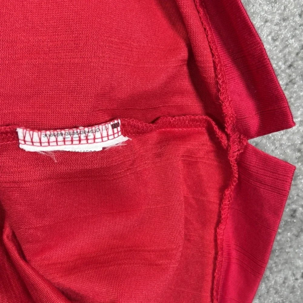 Vintage Nike Tiger Woods Shirt Mens M Red Ribbed Mock Neck Long Sleeve Golf Y2K